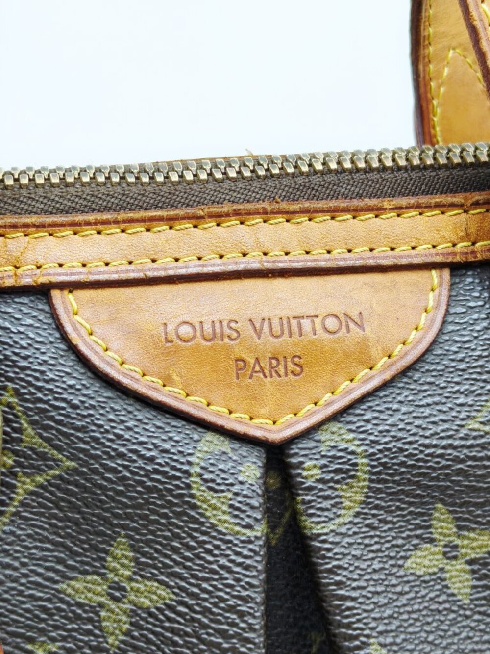 Louis Vuitton Monogram Palermo PM Tote Handbag Brown Canvas Top Handle Bag - Picture 10 of 13